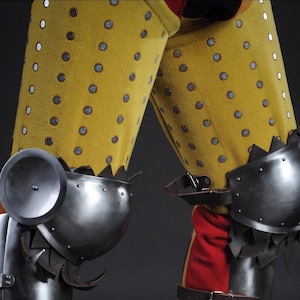 Medieval Brigandine Thigh Armor, Custom Tights, LARP SCA Reenactment
