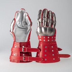 Metal gloves, Hand protection armor, Medieval Reenactment gloves