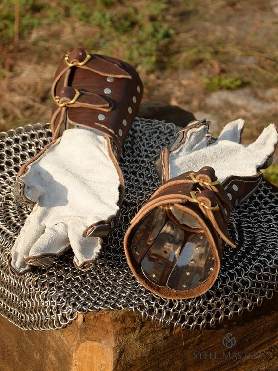 Visby Brigandine Gauntlets, SCA Viking Armor, Medieval Reenactment