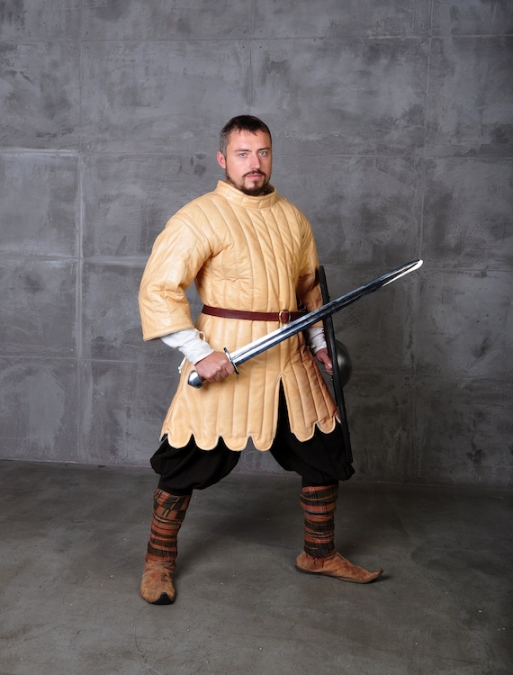 Medieval gambeson under armour medieval clothing leather armor larp armour 