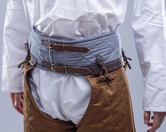 Arming Medieval solf belt for chausses, Rennasaince clothing men belt, Medieval wide belt, Buhurt arming belt for Reenactment