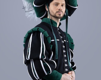Landsknecht Nobleman Doublet, Renaissance nobleman, Ren Faire Jacket, Medieval nobility outfit