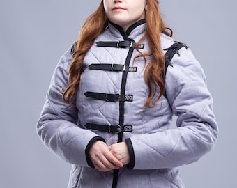 Womens Gambeson, Padded Arming Jacket, Female Medieval Armor