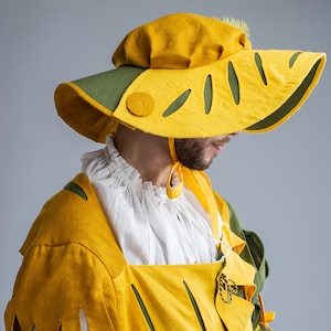Chapeau GN lin Landsknecht, loisirs historiques, béret Landsknecht, chapeau GN et Renaissance, couvre-chef Landsknecht