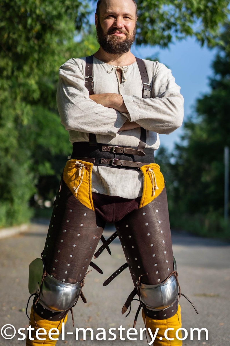 Brigandine Leg Protection, Medieval Leg Armor, Sca, Cosplay Armor Men ...