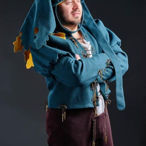Mid centure clothing, Wool Medieval doublet, Renaissance Larp Jacket,  Renaissance fair jacket men, Costume for reenactment and larp,