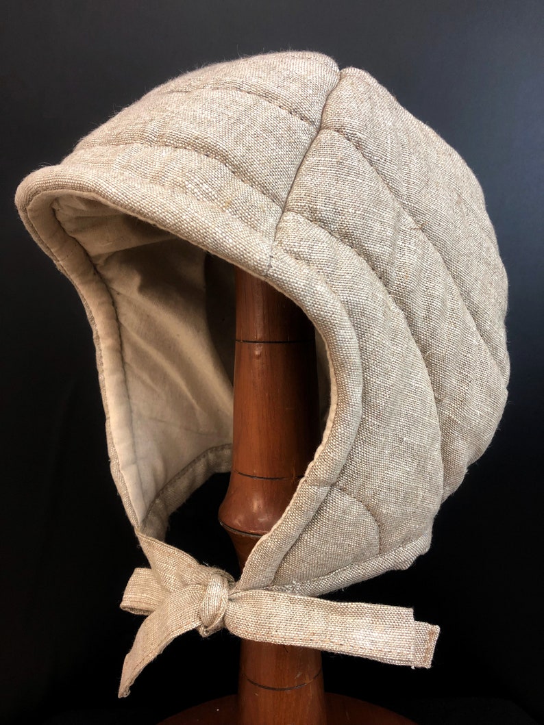 Padded medieval cap Padded cap for Head protection natural Etsy