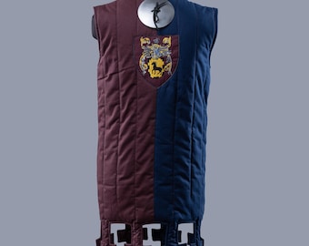 Gambeson Vest for Knight, Medieval LARP Body Armor, Fencing Gambeson Armor