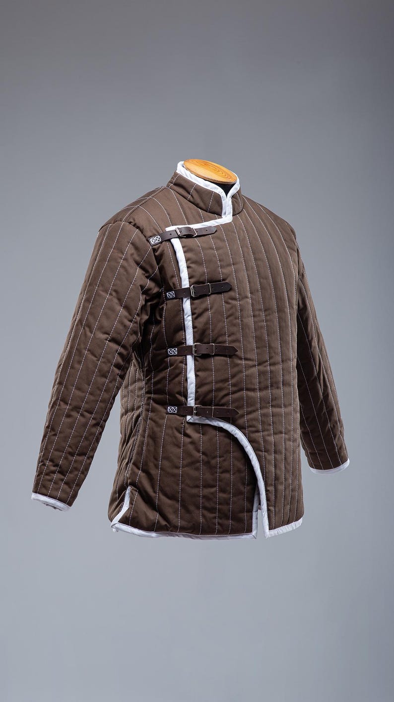 Short Gambeson, Medieval Padded Arming Jacket, Reenactment LARP Armor ...
