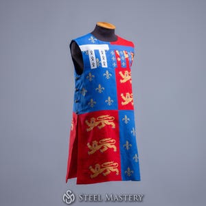 Medieval Linen Surcoat, Linen Tabard Vest, Long Male tabard, Ren Fair Vest Surcoat, Mens renaissance tunic, Cosplay costume