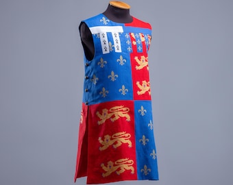 Medieval Linen Surcoat, Linen Tabard Vest, Long Male tabard, Ren Fair Vest Surcoat, Mens renaissance tunic, Cosplay costume