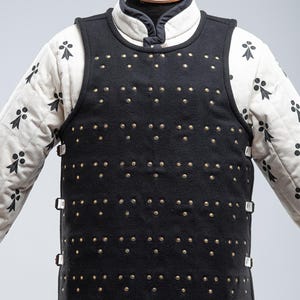 Black Brigandine Armor protection,Knight steel armor, Titanium armor men,  Medieval chest armor, Brigandine armor, Medieval coat of plates