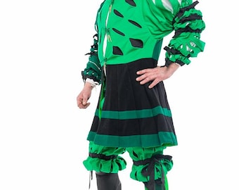 Landsknecht Costume, Striped Wams & Hosen, Renaissance Garb