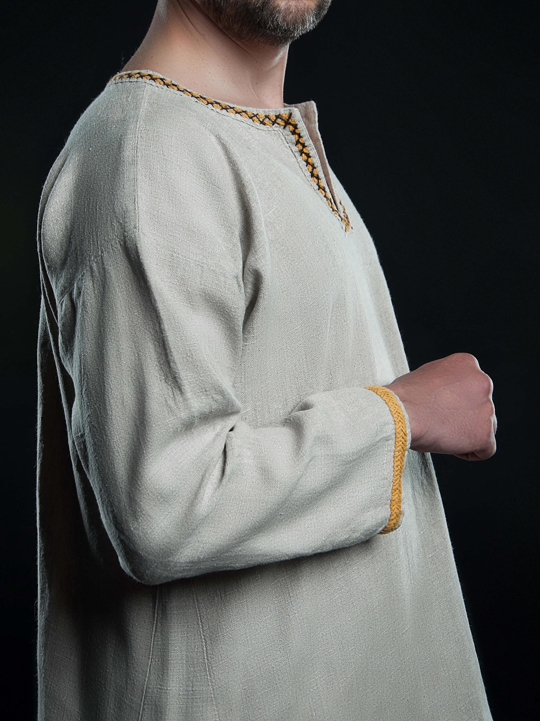 Viking Tunic for Men, Peasant LARP Cosplay Outfit, Linen Viking Shirt ...