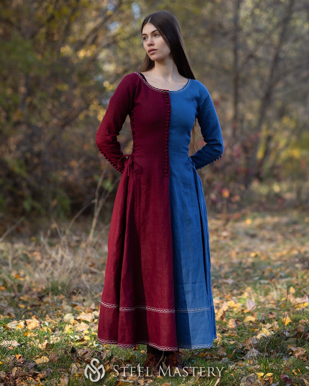 Womens ren faire outfit, Renaissance Fair Linen dress, Medieval dress, LARP clothing, Fairy dress, Fantasy garb, Renaissance coplay