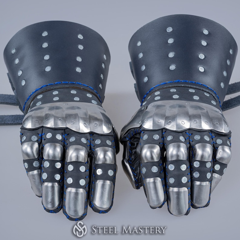 Steel Brigandine Gauntlets, Medieval Armor Gloves, Reenactment LARP SCA ...
