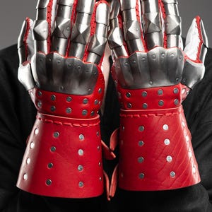 Metal gloves, Hand protection armor, Medieval Reenactment gloves