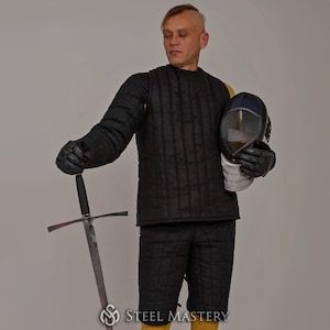 Hema training costume, Fencing hema equipment, Gambeson Arm protection, fencing costume, Padded Armor Kit, Leg and chest protection