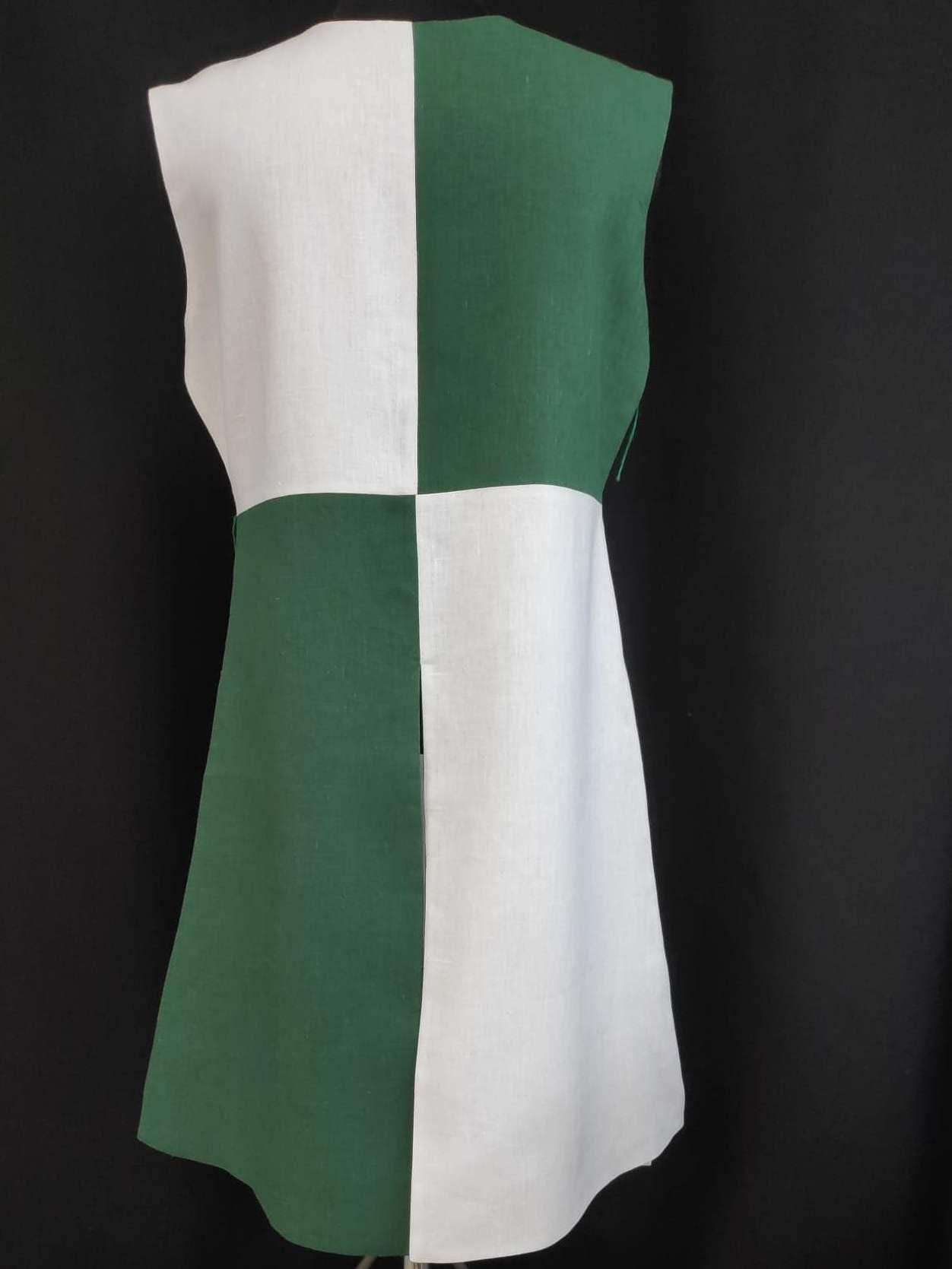 Two-colored Medieval Linen Tabard, Mens Green Tunic Medieval, Larp ...