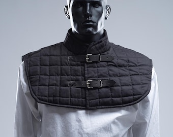 Padded Gambeson Collar, Medieval Neck Protection, LARP HEMA Gear
