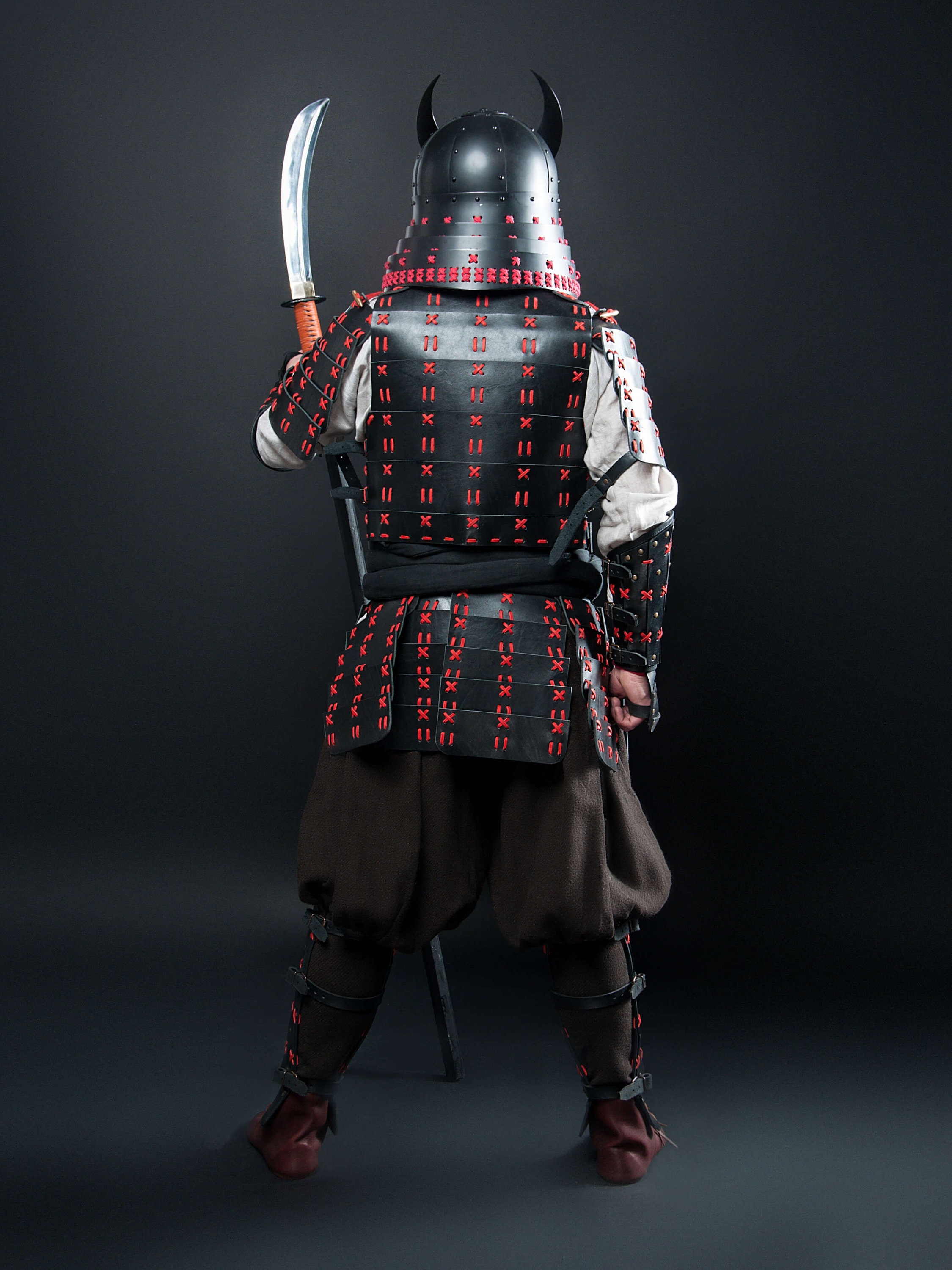 Sca Samurai Full Set of Samurai Leather Armor Costume, Japanese Cosplay Armor ...