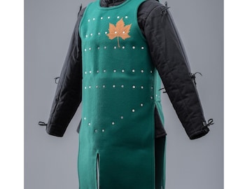 Medieval clothing, SCA, Long Warrior brigandine, Steel plated brigandine armor, LARP armor, Titanium Real armor, Chest armor
