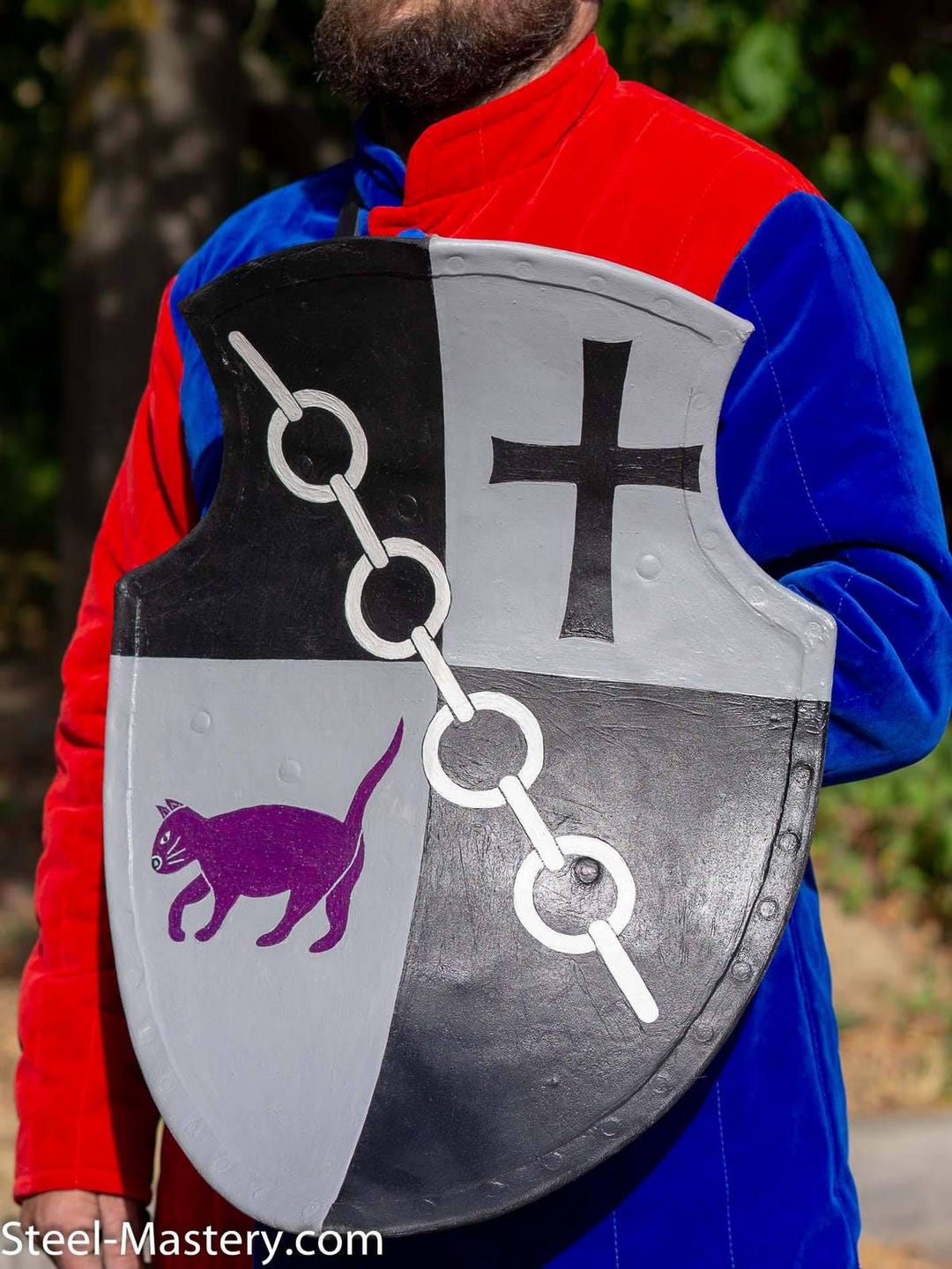 Historical Shield, Aqualine Creased Shield, Cosplay Knight Shield 15th ...