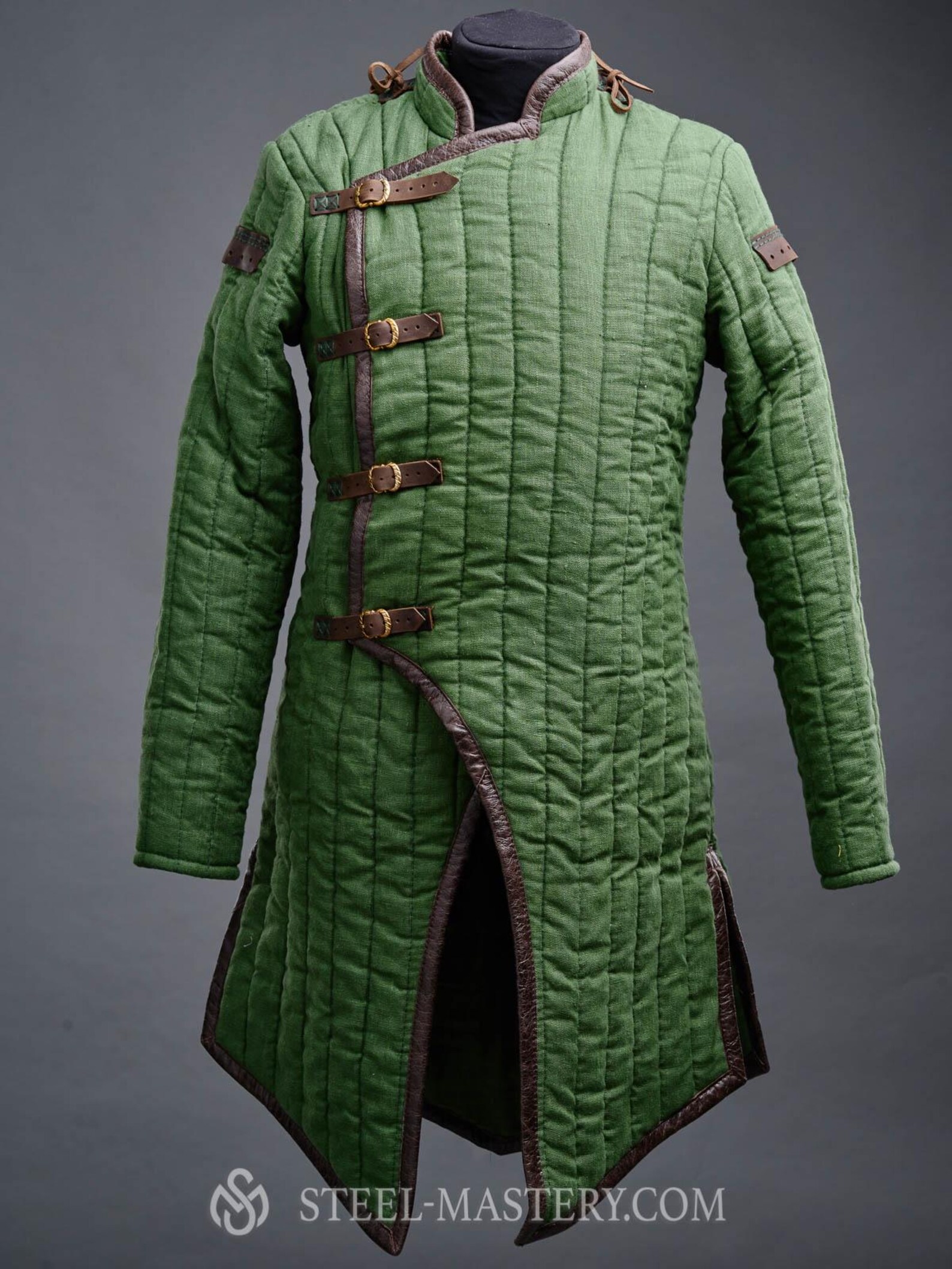 Sca Jacket SCA Long Green Gambeson Jacket, HEMA Gear, Armor Surcoat Gambeson ...