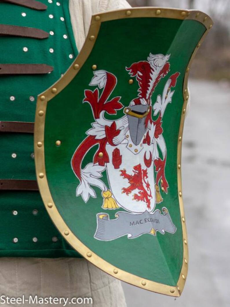 Custom Aqualine Creased Shield, Medieval Knight Shield 15th Centure ...