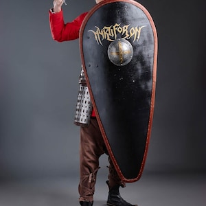 Crusader Kite Shield, Warrior Protection Shield, Plate Medieval Armor, Custom Historical Shield, Knight protection by Steel Mastery