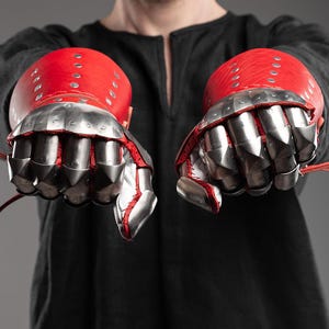 Metal gloves, Hand protection armor, Medieval Reenactment gloves