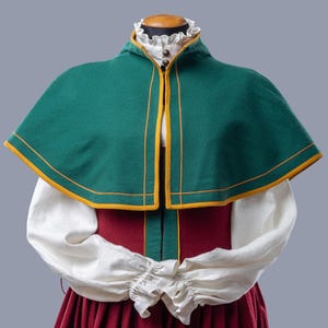 Pèlerine en laine de Landsknecht pour robe, accessoires de cosplay allemands, gorgerin en laine féminin, uniforme Landsknecht, tenue Landsneckt