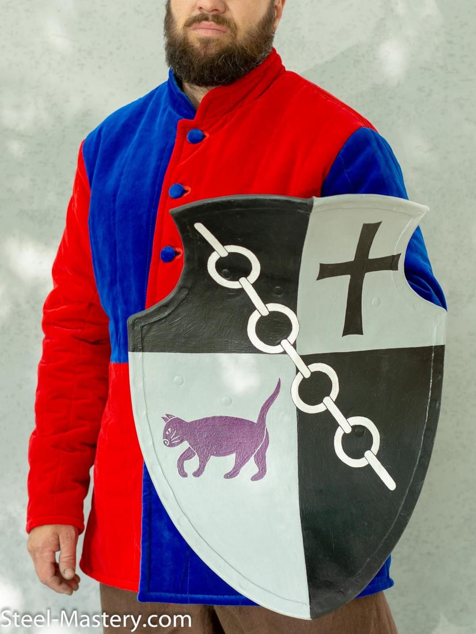 Custom Aqualine Creased Shield, Medieval Knight Shield 15th Centure ...