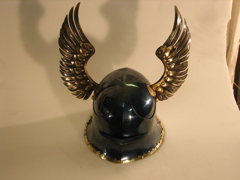 Medieval Sallet With Wings Viking Helmet for Medieval Events Etsy