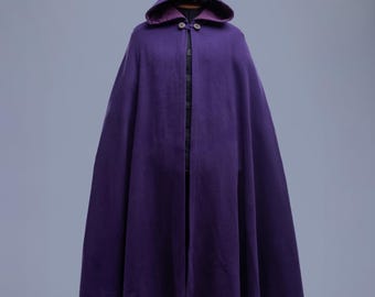 Lila Mittelalter Umhang aus Wolle