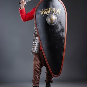 Escudo de Cometa, Escudo Protector de Guerrero Cruzado, Armadura Medieval de Placas, Escudo Histórico Personalizado, Protección de Caballero de Steel Mastery