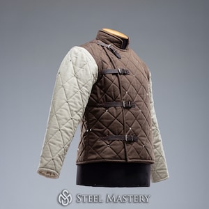 Witcher gambeson short version, Witcher costume, Witcher Cospay, The Witcher 3: Wild Hunt Geralt Grandmaster Ursine, steel mastery