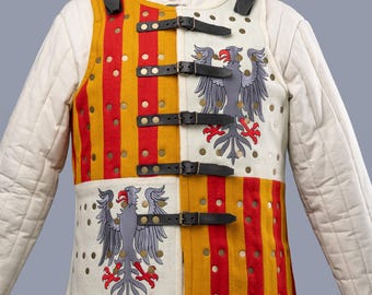 European Brigandine Armor, Wool Medieval Costume, Renaissance LARP