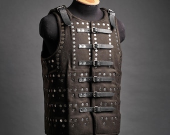 Custom Brigandine Renaissance armor, Brigandine body protection, LARP protection, SCA, Cosplay chest armor, Handmade costume