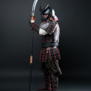 O Yoroi - Japanese samurai leather warrior armor. Domaru armor set. Benkei’s dōmaru or Japanese samurai leather warrior armor set.