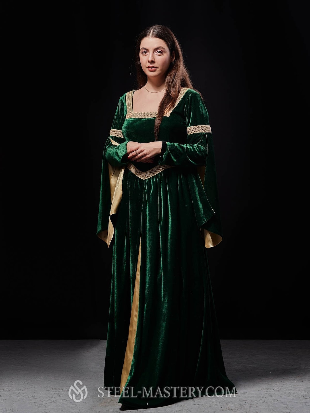 Royal Medieval Dress, Royal Dress, Velvet Dress, Medieval Dress Costume ...