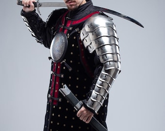 Knight Combat, Brigandine Armor, Plate Arms, LARP, Buhurt Medieval reenactment, Early 15th century armor, Armadura medieval, Warrior Cosplay