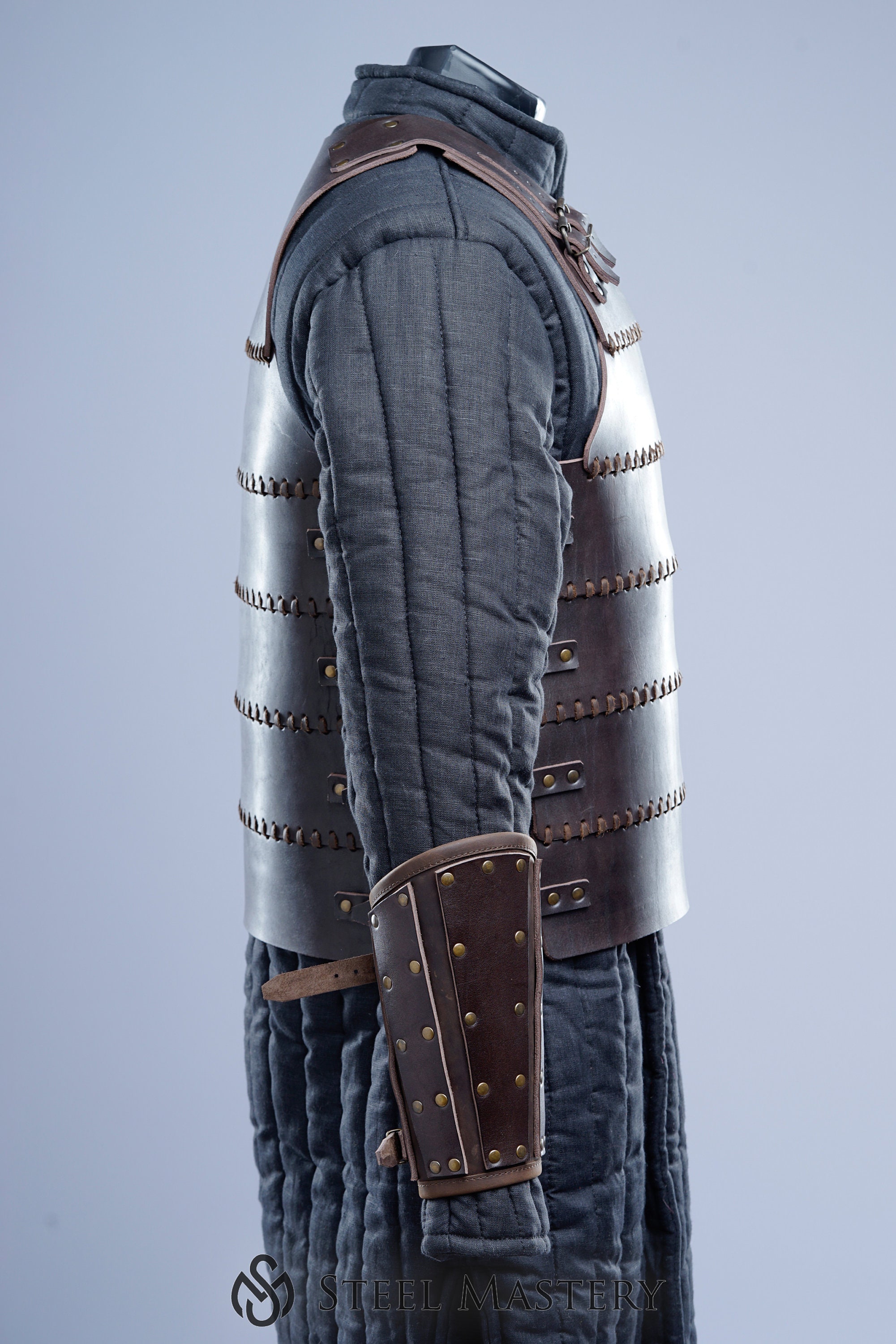 Coraza vikinga lamelar de cuero, armadura de fantasía para eventos  medievales e históricos