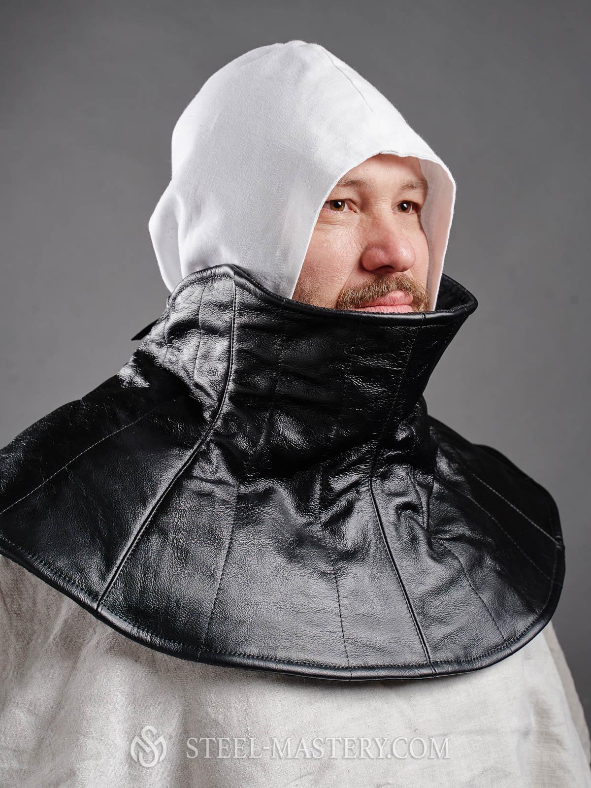 Gorgerin en cuir, Armure de chevalier cosplay, Aventail pour protection du cou, Protège-cou en cuir médiévaux, Armure de cou GN