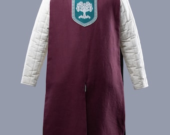 Linen Tabard, Medieval Reenactment Tunic, Linen Surcoat, Knight Costume, LARP Reenactment Outfit, Renaissance Faire Clothing