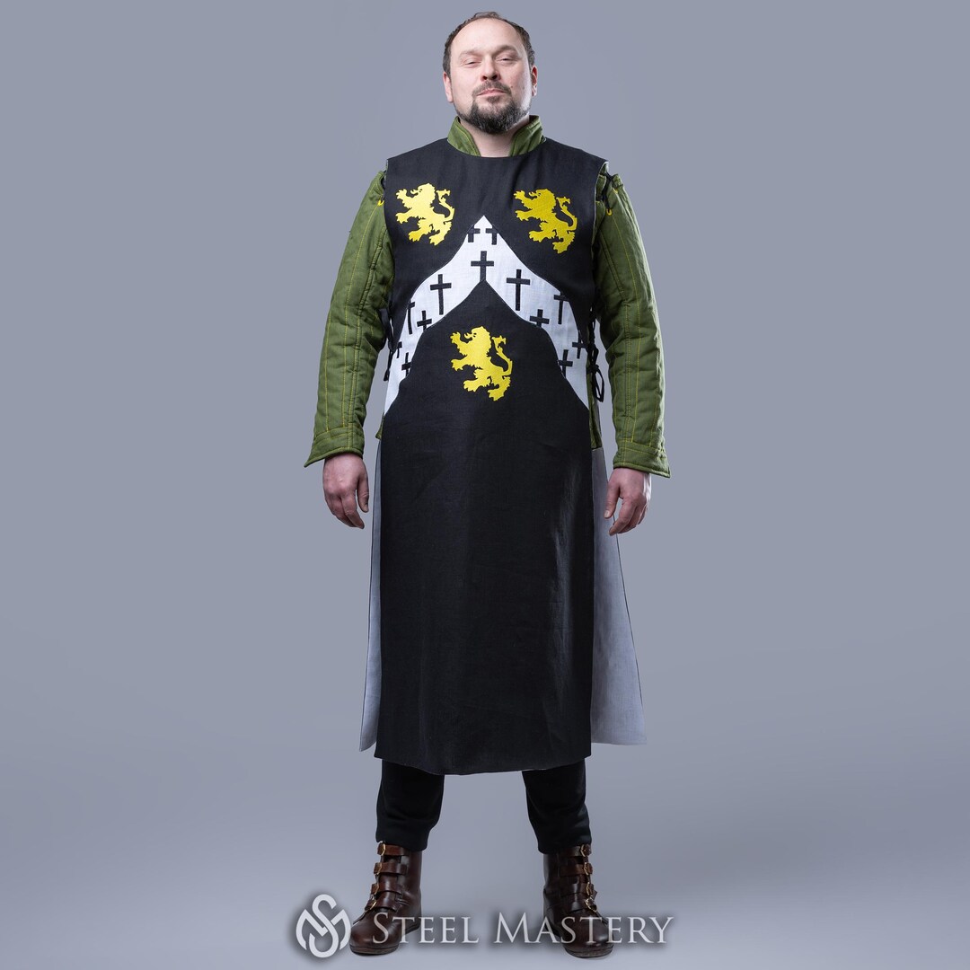 Custom Linen Medieval Tabard, Reenactment Tunic, Steel Mastery - Etsy