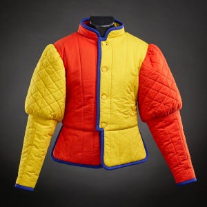 Medieval doublet, Mens Renaissance clothing, Two-colored doublet, LARP Padded jacket, SCA clothes, Custom Cotton jacket