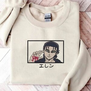 attack on titan embroidered sweatshirt