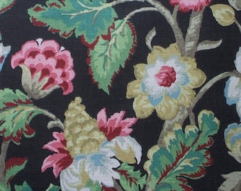 Scallop Valance, Elizabeth Floral Walnut Brown, Lined- Brown, Rose, Green, Blue, Gold, Cream