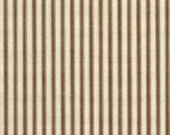King Sham, Tailored, Suede Brown Ticking Stripe